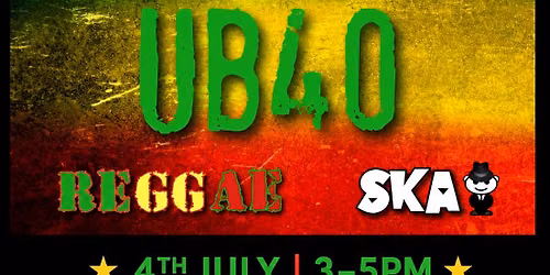 UB40, Reggae & SKA in beer garden 