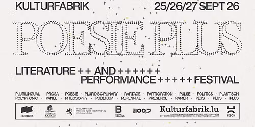 +++ POESIE PLUS +++ LITERATURE AND PERFORMANCE FESTIVAL @Kufa
