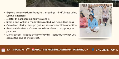 One Day Metta Vipassana Meditation Retreat - 18 Apr - Chennai