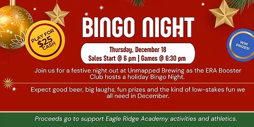 Holiday Bingo Night at Unmapped Brewing