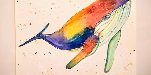 Whale Watercolor Painting Class