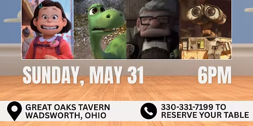 Pixar Films Trivia at Great Oaks Tavern