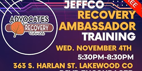 Jeffco Recovery Ambassador Training
