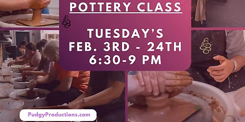 4-Week Intermediate Pottery Clay Class! (wheel throwing) February 3rd -24th