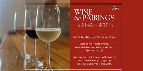 Wine & Pairing @ Vine & Olive