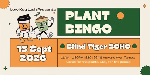 Sunday Funday Plant Bingo 9\/13 @ Blind Tiger SOHO