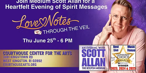 Scott Allan - Love Notes Through the Veil 6\/25\/2026 THU 6PM