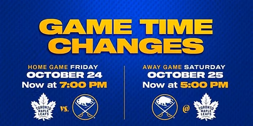 Toronto Maple Leafs at Buffalo Sabres at KeyBank Center