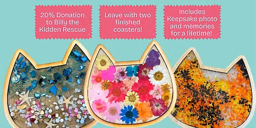 Resin Cat Coasters- VB Winery