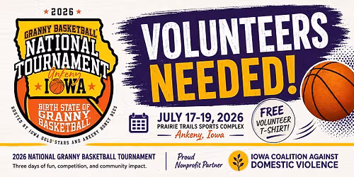 \ud83c\udfc0 Volunteer at the 2026 National Granny Basketball Tournament \u2014 Benefiting ICADV!