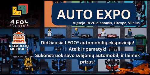 AUTO EXPO LEGO\u00ae kalad\u0117l\u0117mis