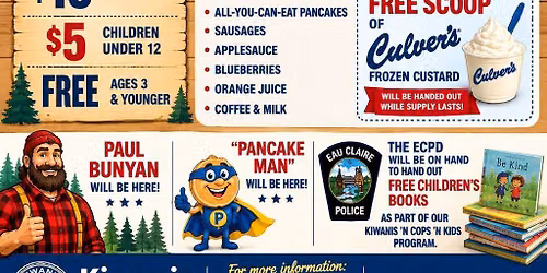68th Annual Kiwanis Paul Bunyan Flapjack Feed
