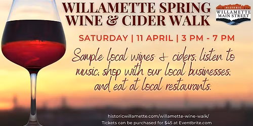 2026 Willamette Spring Wine Walk