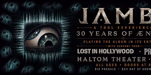 30 Years of TOOL\u2019s \u00c6nima w\/ Jambi, Lost In Hollywood & Primish