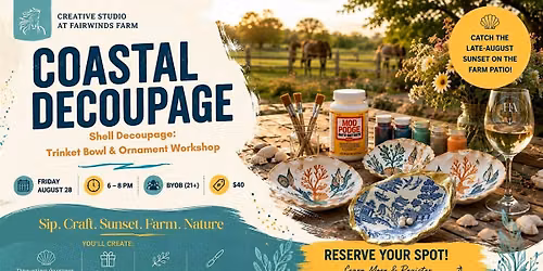 Artisan Shell Decoupage: Trinket Bowl and Ornament Workshop