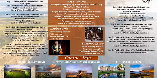 Kevin Burke & Eamon O\u2019Leary , May 2026 , \u2018 Wild Atlantic Way Tour\u2019