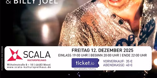 ELTON & THE JOELS - The Music Of Elton John & Billy Joel - Tribute Show