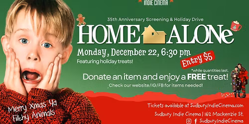 HOME ALONE: 35th Anniversary Screening & Holiday Drive