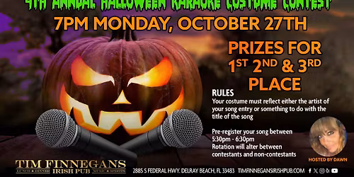 4th Annual Halloween Karaoke Costume Contest with Dawn