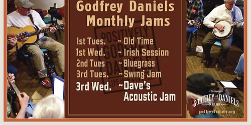 \ud83c\udfb8\ud83d\udc68\ud83c\udffc\u200d\ud83c\udf3e\ud83c\udfb5 Third Wednesday Dave's Acoustic Jam Night