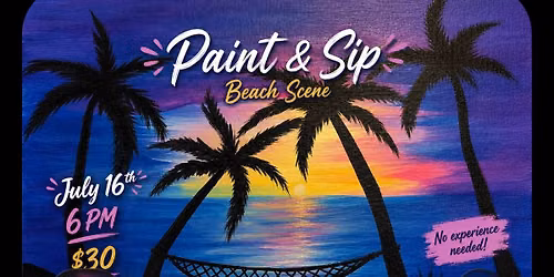 Paint and Sip Beach Scene