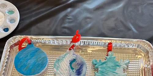 Reverse Paint Pour Ornament Class