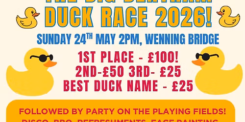 The Big Bentham Duck Race 2026!