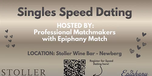 1 Night Only :Singles Speed Dating & Mingle @ Stoller Newberg (ages 35-55)