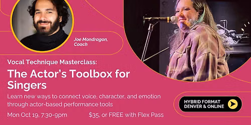Vocal Technique Masterclass: The Actor\u2019s Toolbox for Singers