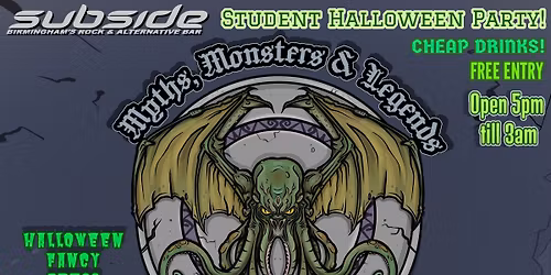 Student Halloween Party - Myths, Monsters & Legends!