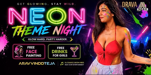 A NEON THEME NIGHT DJ PARTY AT DRAVA PUB
