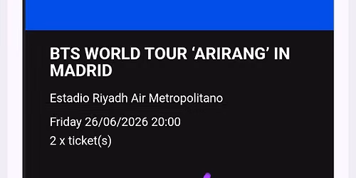 BTS Madrid Tickets