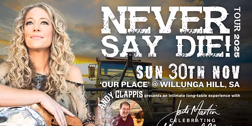 Strings, Stories and Shared Plates: Songstress JODI MARTIN with Food Maestro ANDY CLAPPIS