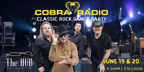Friday & Saturday live music- Cobra Radio @ The Hub On Martin