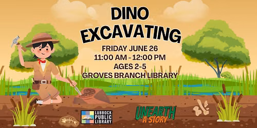 Dino Excavating at Groves Branch Library
