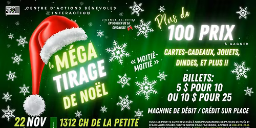Le Mega tirage de noël !  Mega Christmas Raffle ! 