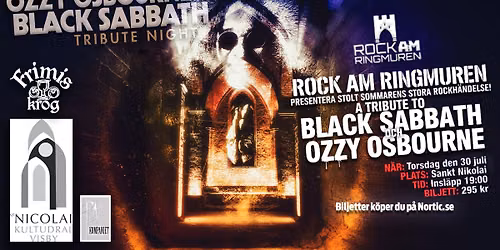 Ozzy Osbourne & Black Sabbath Tribute night