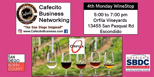 North County Cafecito WineStop - Business Networking 4th Monday Nov