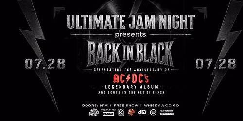 Ultimate Jam Night presents: BACK IN BLACK - Celebrating the iconic AC\/DC