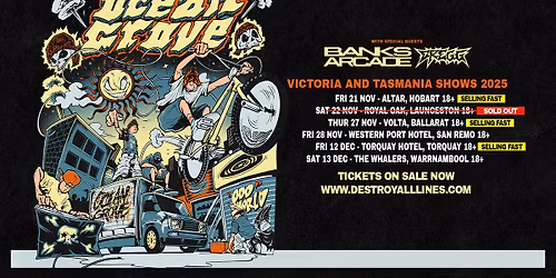 Ocean Grove w\/ Banks Arcade + Dregg | Hobart - Nov 21