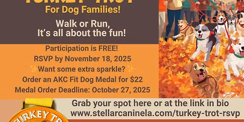 2025 Turkey Trot 5k for Dog Families