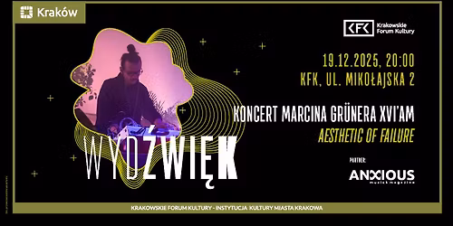 Wyd\u017awi\u0119k | Marcin Gr\u00fcner XVI\u2019AM \u2013 \u201eAesthetic of Failure\u201d