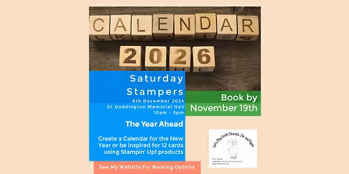 Saturday Stampers \u2013 The Year Ahead