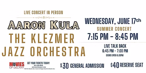 \ud83c\udfbb An Evening with The Klezmer Company Band | LIVE at Movies of Delray \u2728