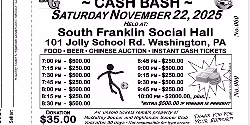 Mcguffey Soccer Cash Bash