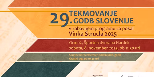 29. tekmovanje godb Slovenije v zabavnem programu za pokal Vinka \u0160trucla 2025