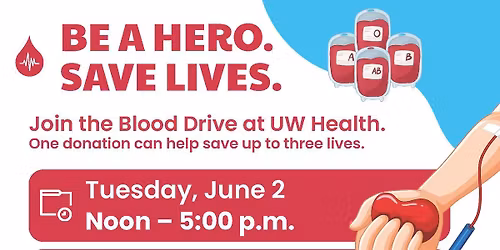 SAHF Blood Drive at UW Health Heart Hospital