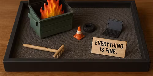 New Year DIY Dumpster Fire Zen Garden & Wine Tasting