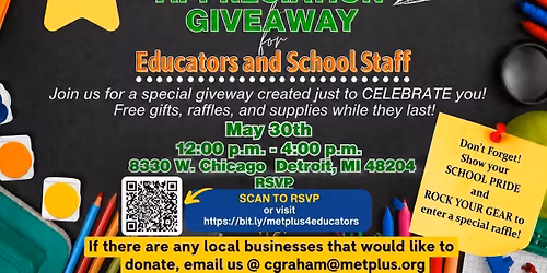 Educators and School Staff Giveaway!