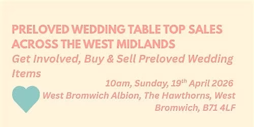 Preloved Wedding Table Top Sale - West Bromwich